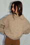 JUANITA jumper / alpaca & pima cotton / milk & autumn leaf stripes