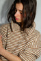 JUANITA jumper / alpaca & pima cotton / milk & autumn leaf stripes