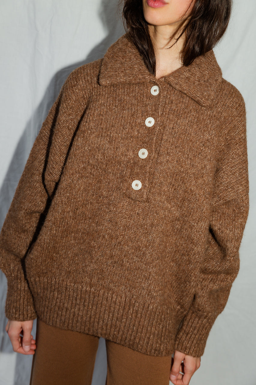 JUANA jumper / alpaca & pima cotton / autumn leaf