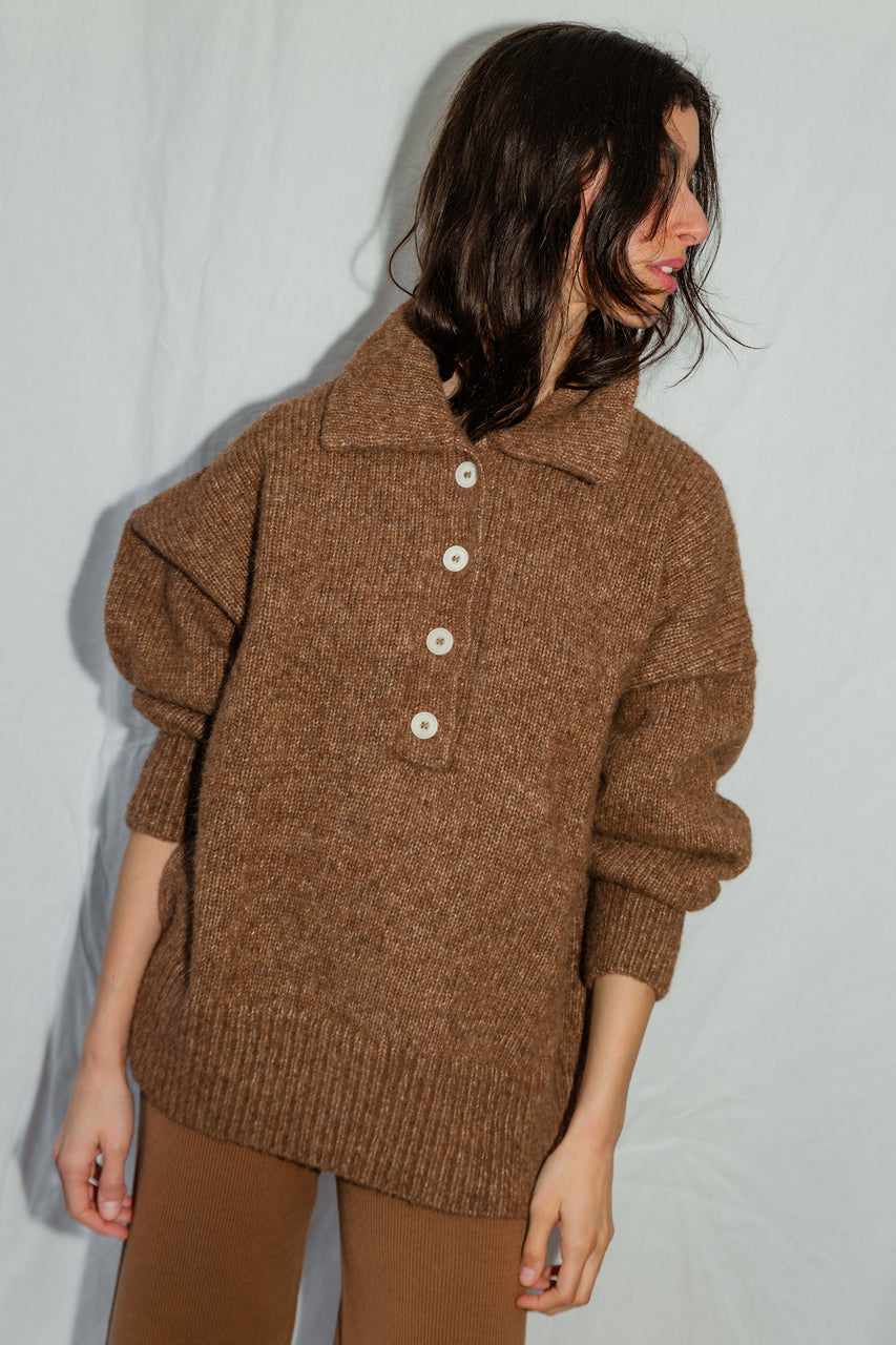 JUANA jumper / alpaca & pima cotton / autumn leaf