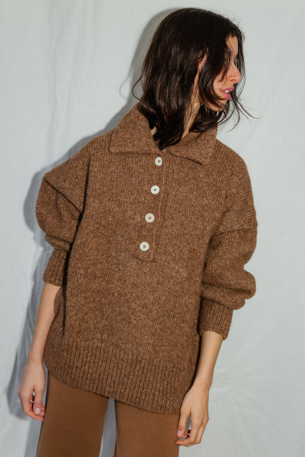 JUANA jumper / alpaca & pima cotton / autumn leaf