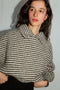 JUANITA jumper / alpaca & pima cotton / milk & kukicha stripes
