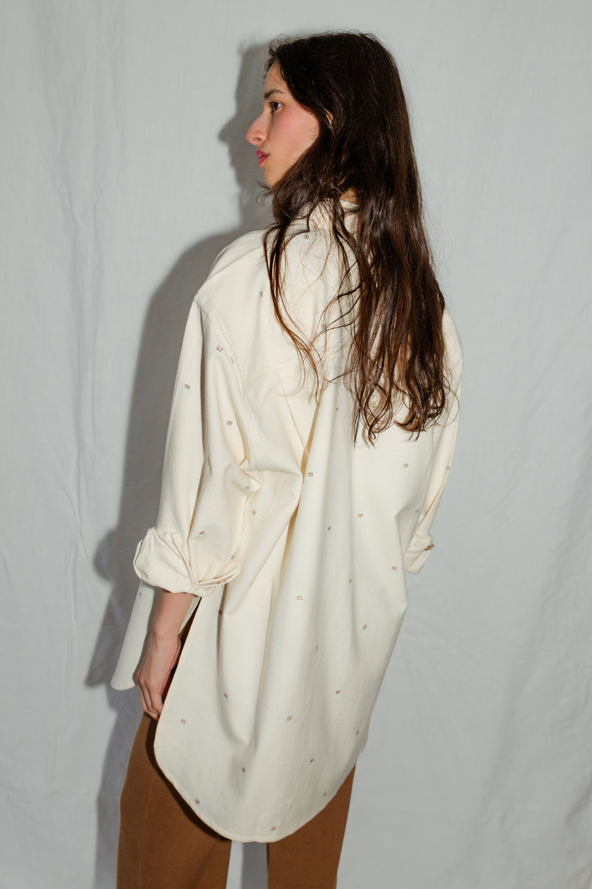 SANTIAGO big shirt / organic indian cotton / little planets
