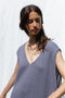 ZULMA vest dress / organic cotton / berry lassi