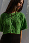 LINA BOLERO mini cardigan / organic cotton / cilantro