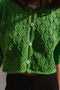 LINA BOLERO mini cardigan / organic cotton / cilantro