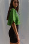 LINA BOLERO mini cardigan / organic cotton / cilantro