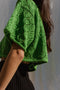 LINA BOLERO mini cardigan / organic cotton / cilantro