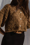 LINA BOLERO mini cardigan / organic cotton / carob