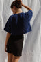 LINA BOLERO mini cardigan / organic cotton / midnight