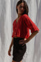 CALI mini cardigan / organic cotton / sweet paprika