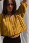 CALI mini cardigan / organic cotton / golden honey
