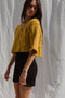 CALI mini cardigan / organic cotton / golden honey