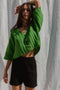 CALI mini cardigan / organic cotton / cilantro