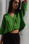 CALI mini cardigan / organic cotton / cilantro