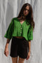 CALI mini cardigan / organic cotton / cilantro