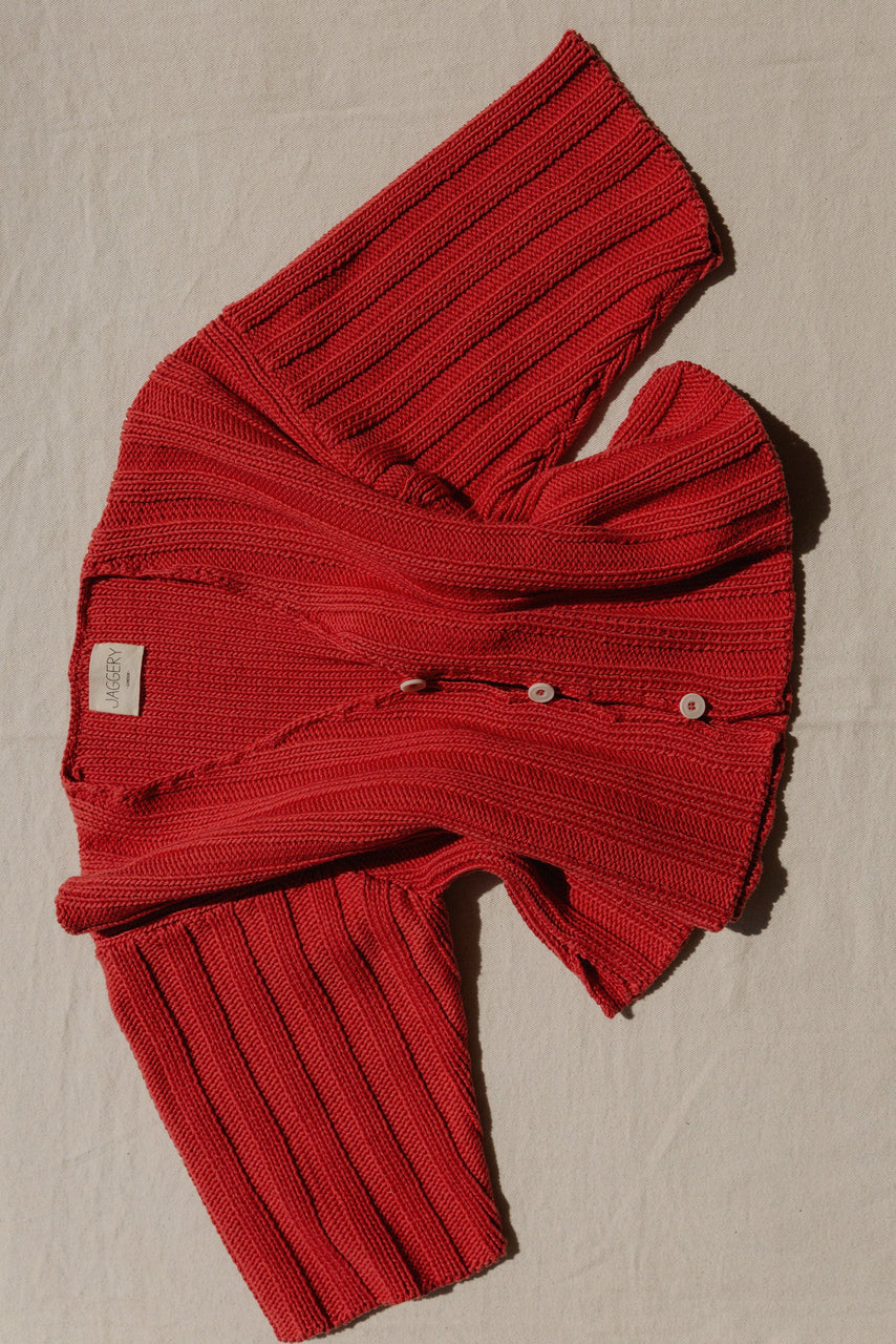 CALI mini cardigan / organic cotton / sweet paprika