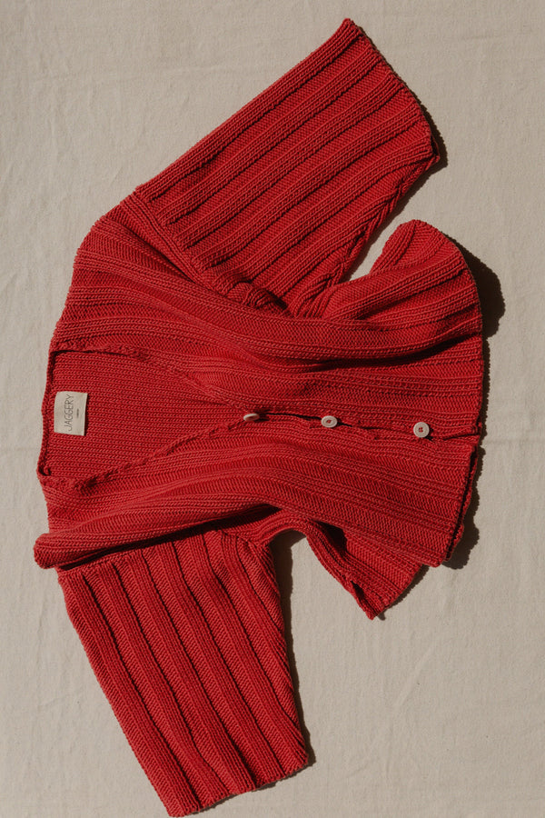 CALI mini cardigan / organic cotton / sweet paprika