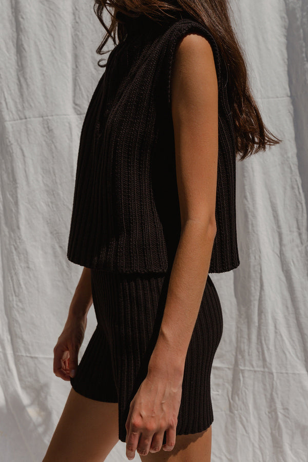 RIO vest / organic cotton / black