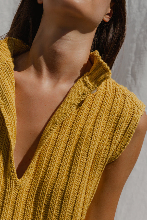 RIO vest / organic cotton / golden honey