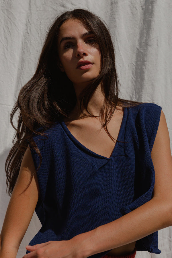 LUIZA top / organic cotton / midnight