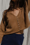 LUCA cardigan / organic cotton / carob