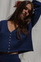 LUCA cardigan / organic cotton / midnight