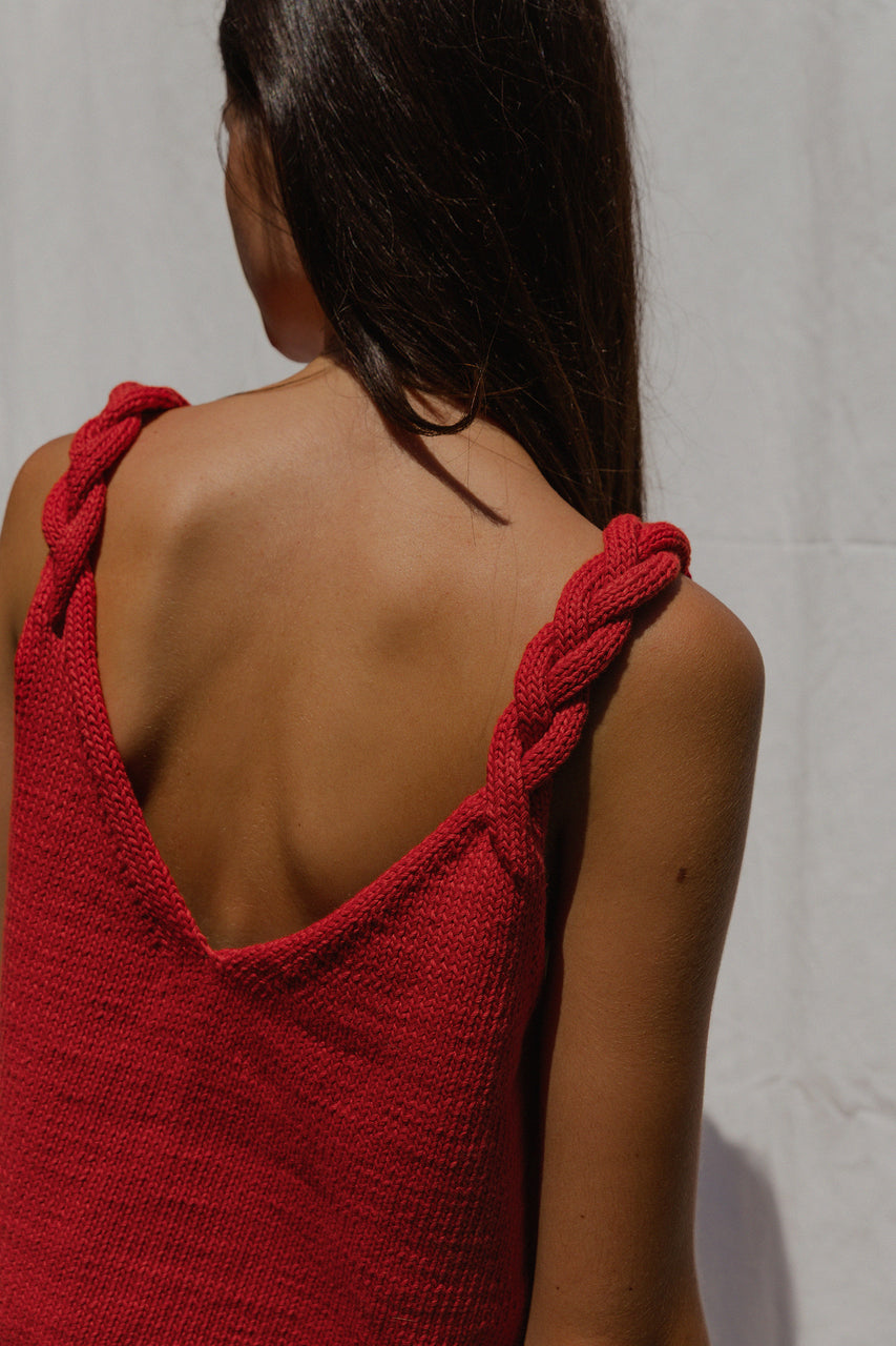 SOLITO TRENZA / organic cotton / mojo rojo