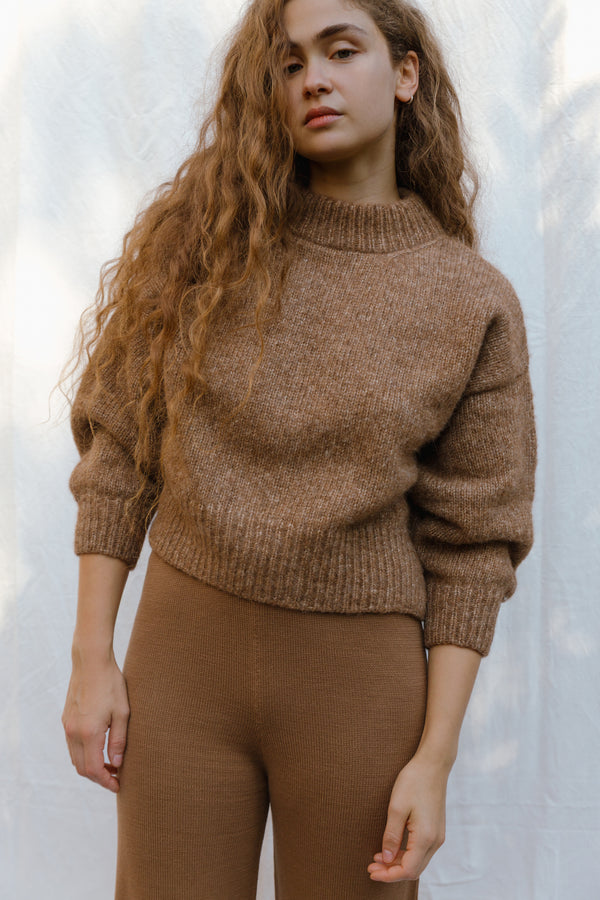 MINI ROSINA jumper / alpaca & pima cotton / autumn leaf