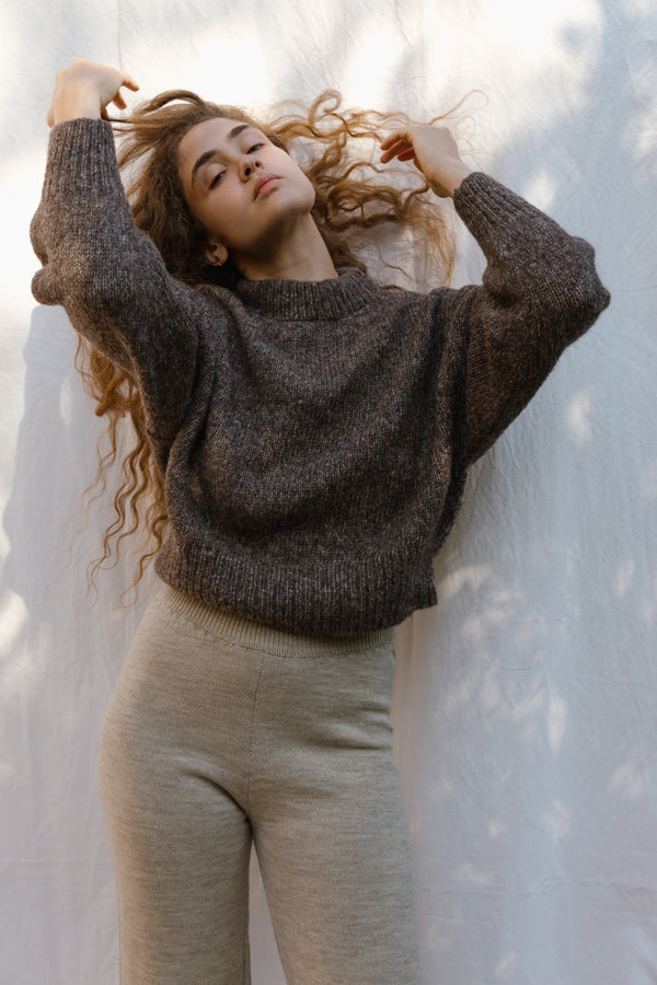 MINI ROSINA jumper / alpaca & pima cotton / kukicha