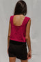 LINA vest cardigan / organic cotton / frambuesa