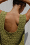 LINA vest cardigan / organic cotton / pistachio