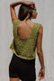 LINA vest cardigan / organic cotton / pistachio