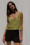 LINA vest cardigan / organic cotton / pistachio