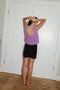 LINA vest cardigan / organic cotton / summer lilac