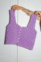 LINA vest cardigan / organic cotton / summer lilac