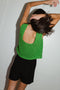 LINA vest cardigan / organic cotton / cilantro