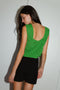 LINA vest cardigan / organic cotton / cilantro
