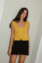 LINA vest cardigan / organic cotton / golden honey