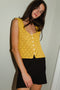 LINA vest cardigan / organic cotton / golden honey