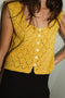 LINA vest cardigan / organic cotton / golden honey