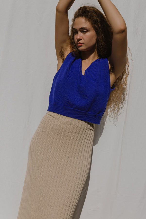 UNO vest / highland wool / sapphire