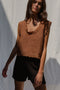 SURYA top / indian linen / cinnamon