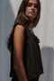 SURYA top / indian linen / black