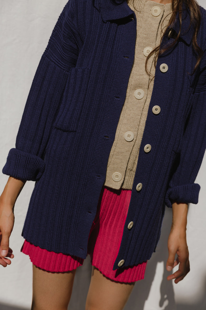 NENNA shirt / highland wool / indigo