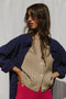 OTTILIA ribbed vest cardigan / highland wool / wild oat