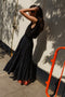 SURYA top / indian linen / black
