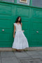 FLAMENCA skirt / organic indian cotton / crema de coco chequered