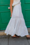 FLAMENCA skirt / organic indian cotton / crema de coco chequered