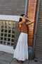 FLAMENCA skirt / organic indian cotton / crema de coco chequered
